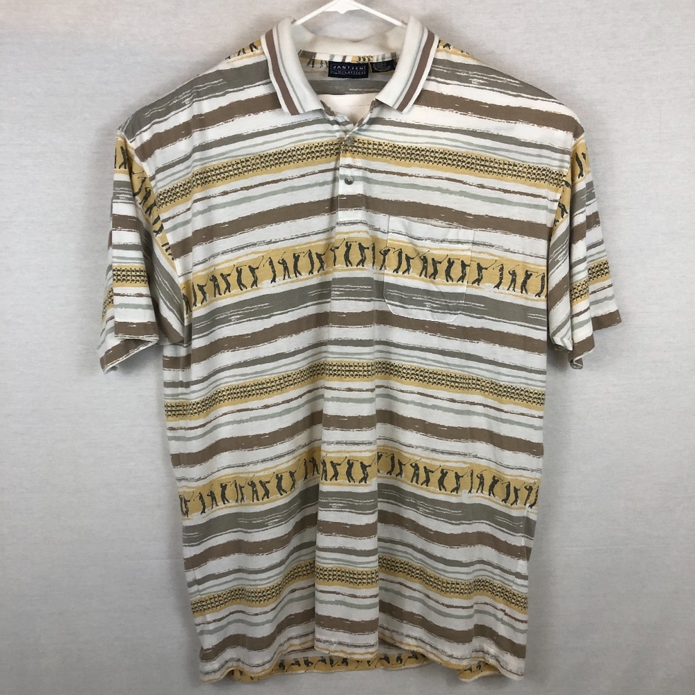 VINTAGE 1990's Retro Golf Polo -XXL